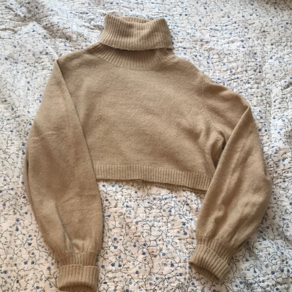 Princess Polly cropped cashmere turtleneck sweater